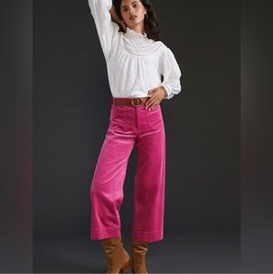 Maeve Corduroy Cropped Pants. Pink.  Size 27.